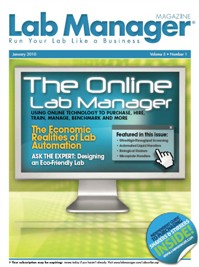 Lab Manager Magazine January 2010 Cover