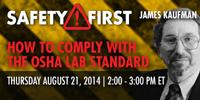 Webinar: How to Comply with the OSHA Lab Standard