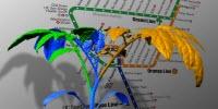 How Plant Architectures Mimic Subway Networks