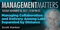 Managing Collaboration and Delivery among Labs Separated by Distance